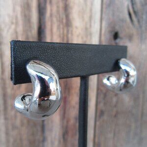 90s Silver Tone Tone Earrings